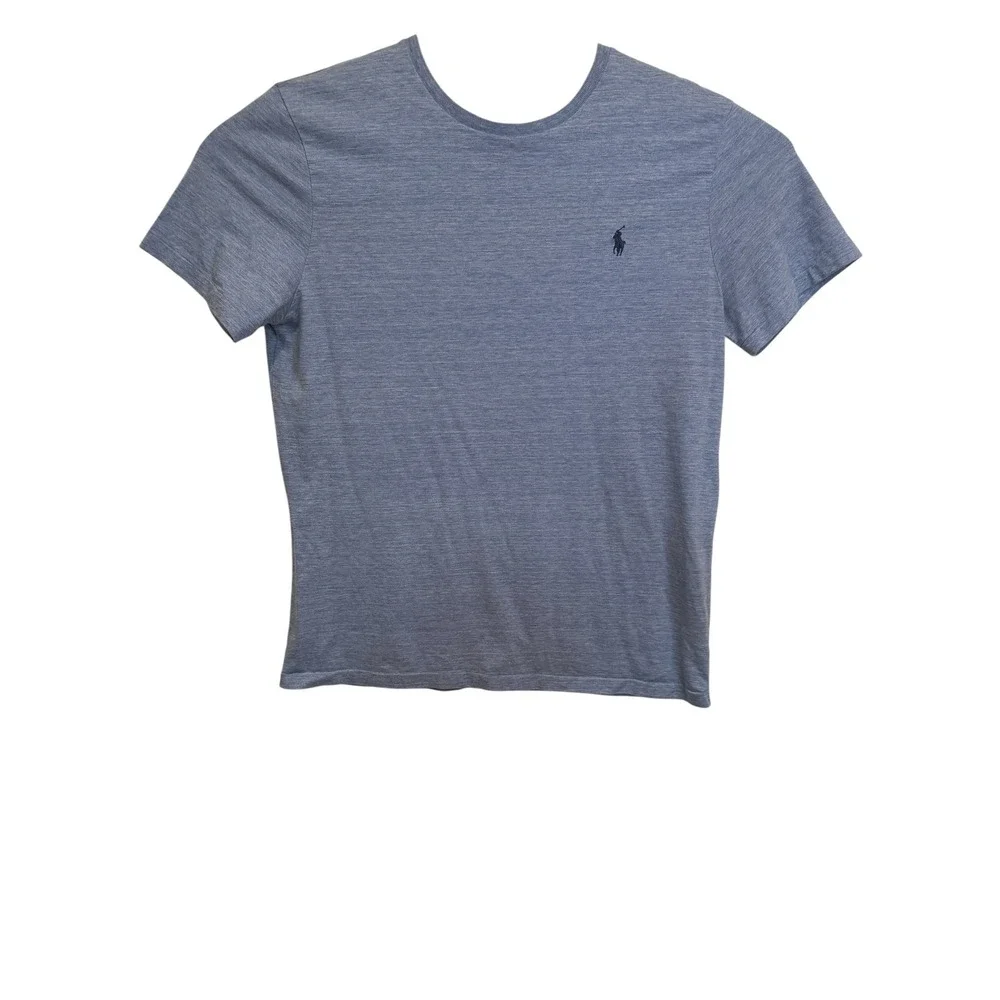 Polo Ralph Lauren Mens Large Blue Custom Fit‎ Cotton Short Sleeve Pony Logo Tee